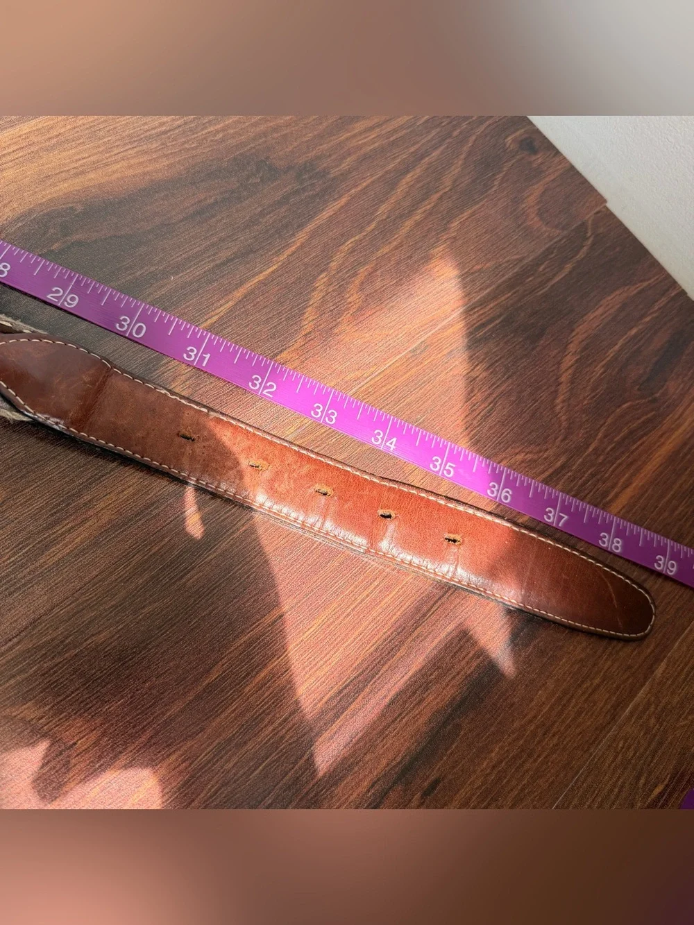 Bench Craft Leather and Cotton Webbing Belt Made in Canada Size 34